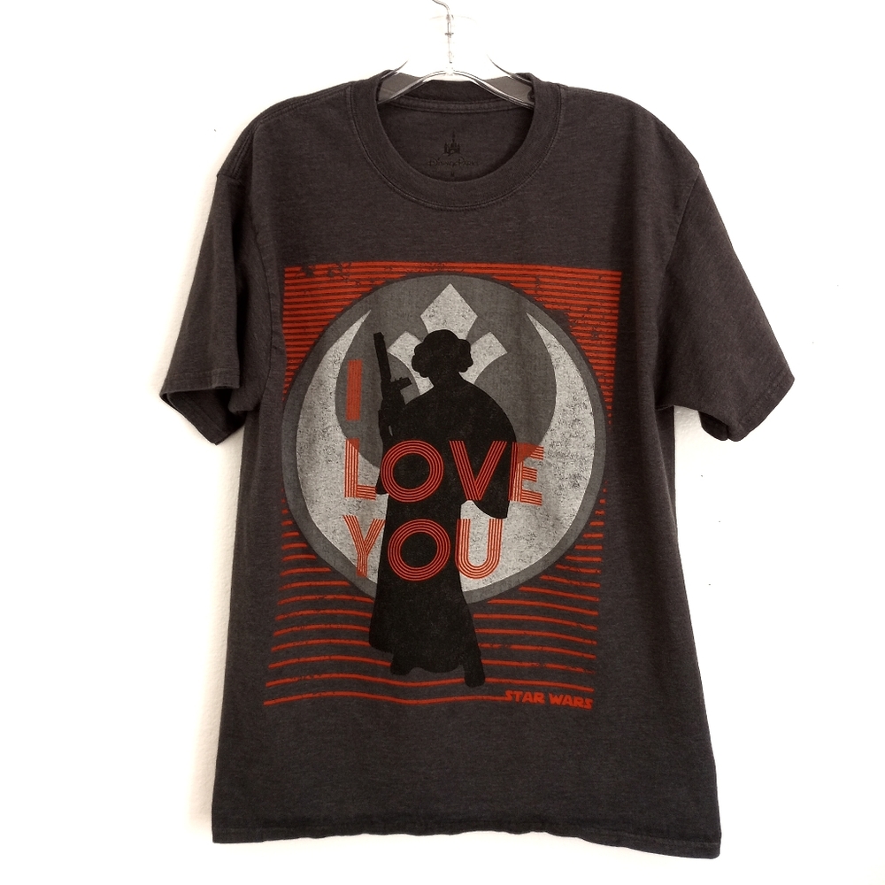 Disney Star Wars Princess Leia I Love You Shirt Size Medium